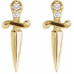 Accented Dagger Earrings