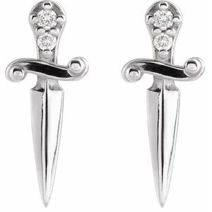 Accented Dagger Earrings