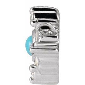 Platinum Natural Turquoise & .02 CTW Natural Diamond Evil Eye Necklace Center