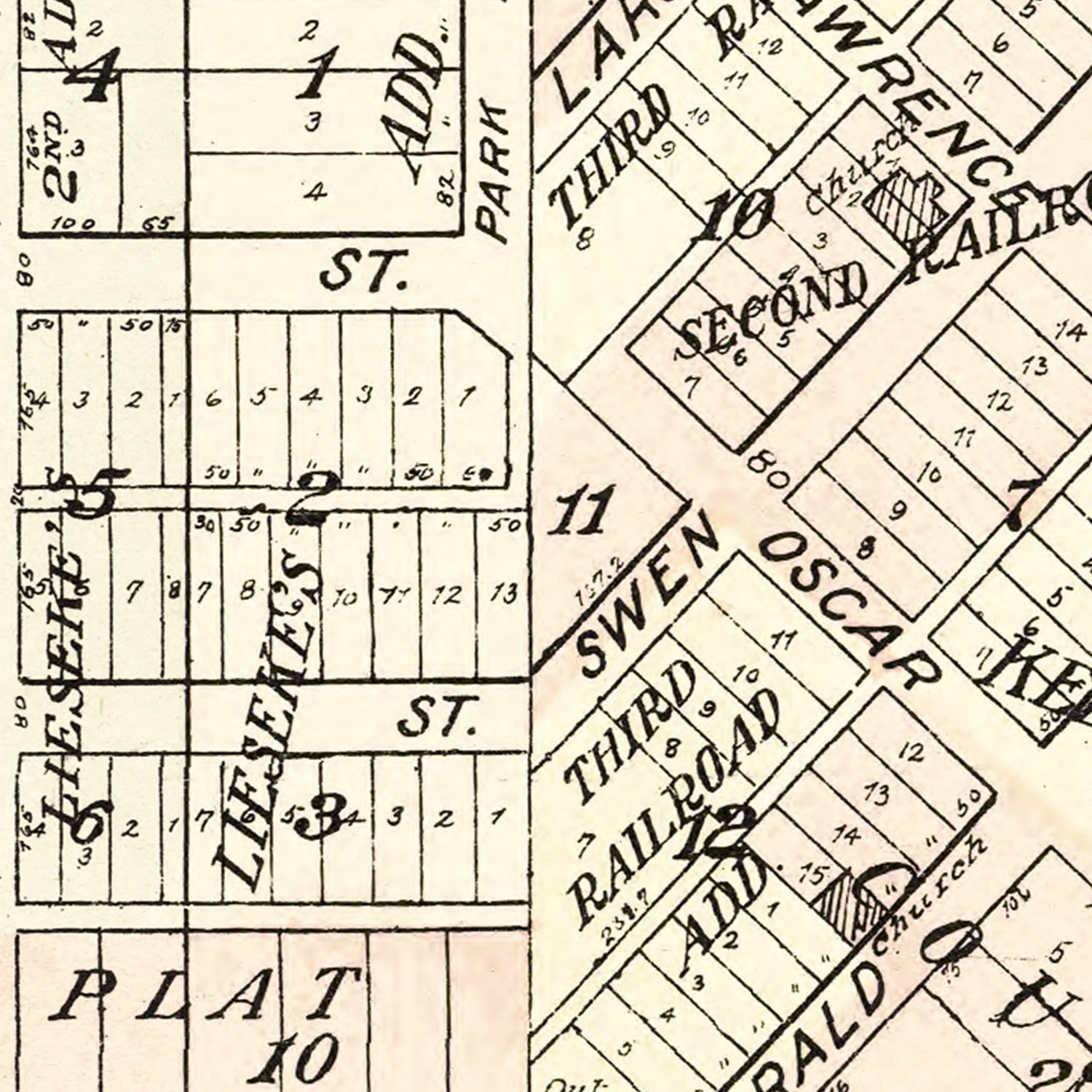 Vintage Map of Arlington, South Dakota 1909