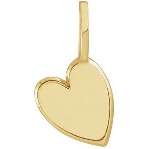 Engravable Sideways Heart Charm/Pendant