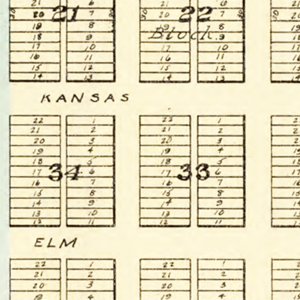 Vintage Map of Riley, Kansas 1909