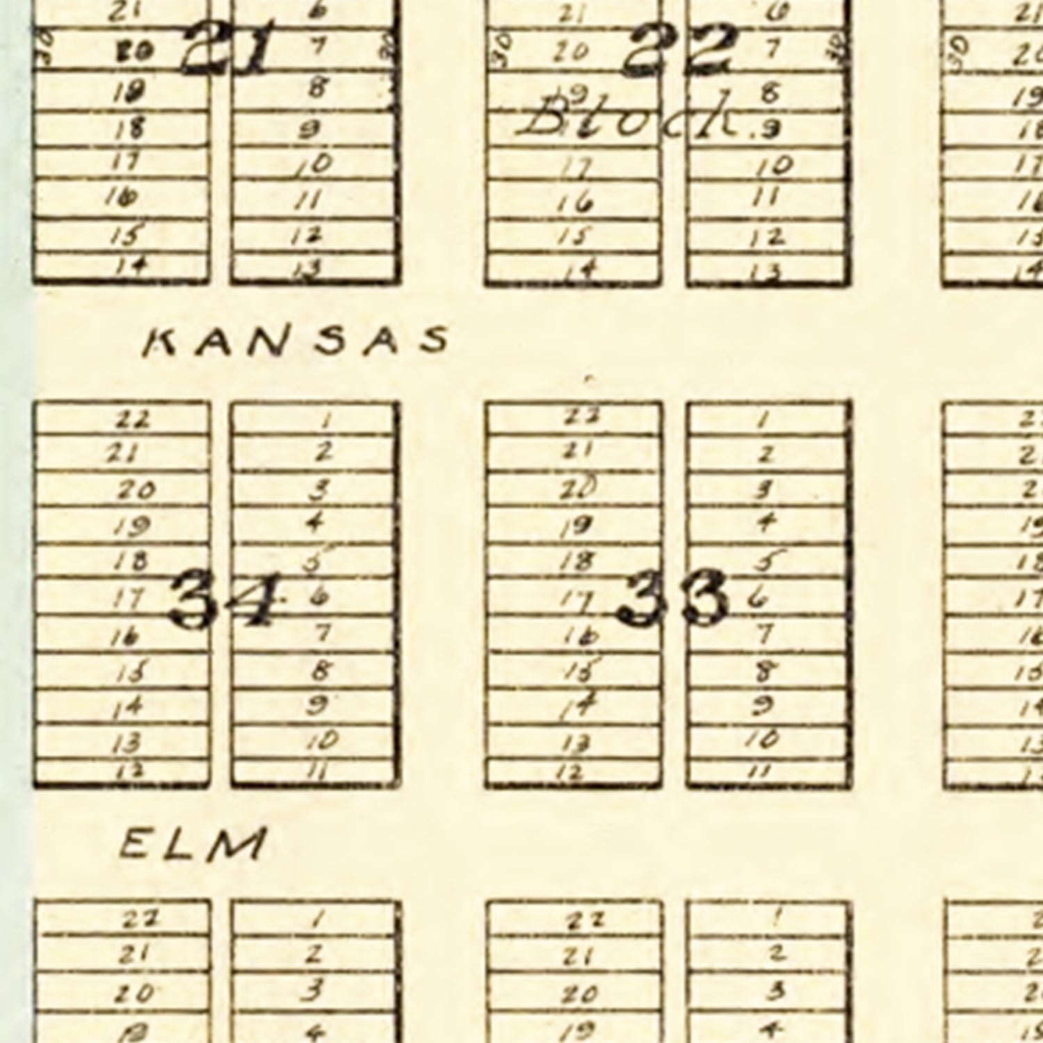 Vintage Map of Riley, Kansas 1909