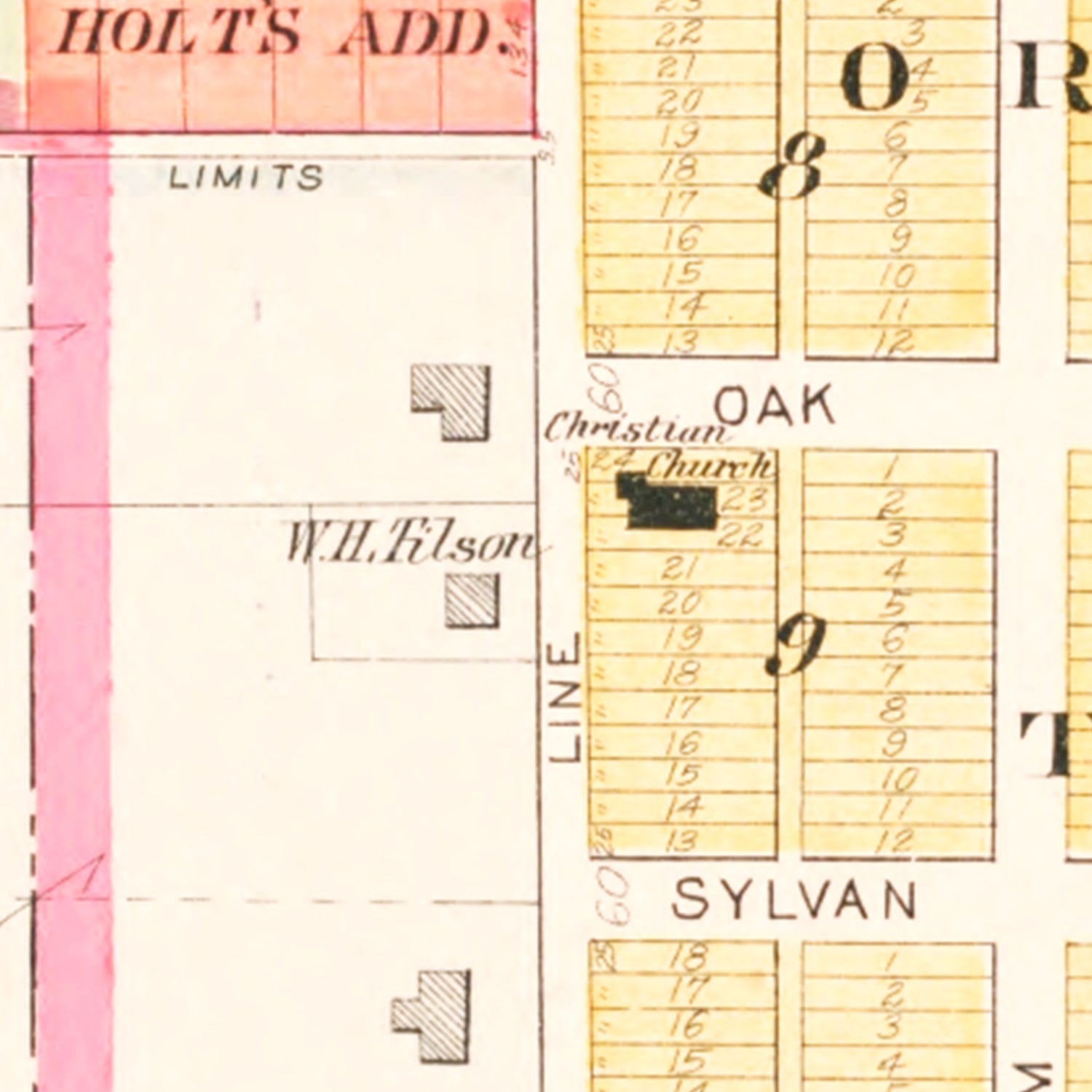 Vintage Map of Rosendale, Missouri 1909