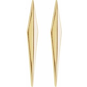 14K Yellow Geometric Earrings