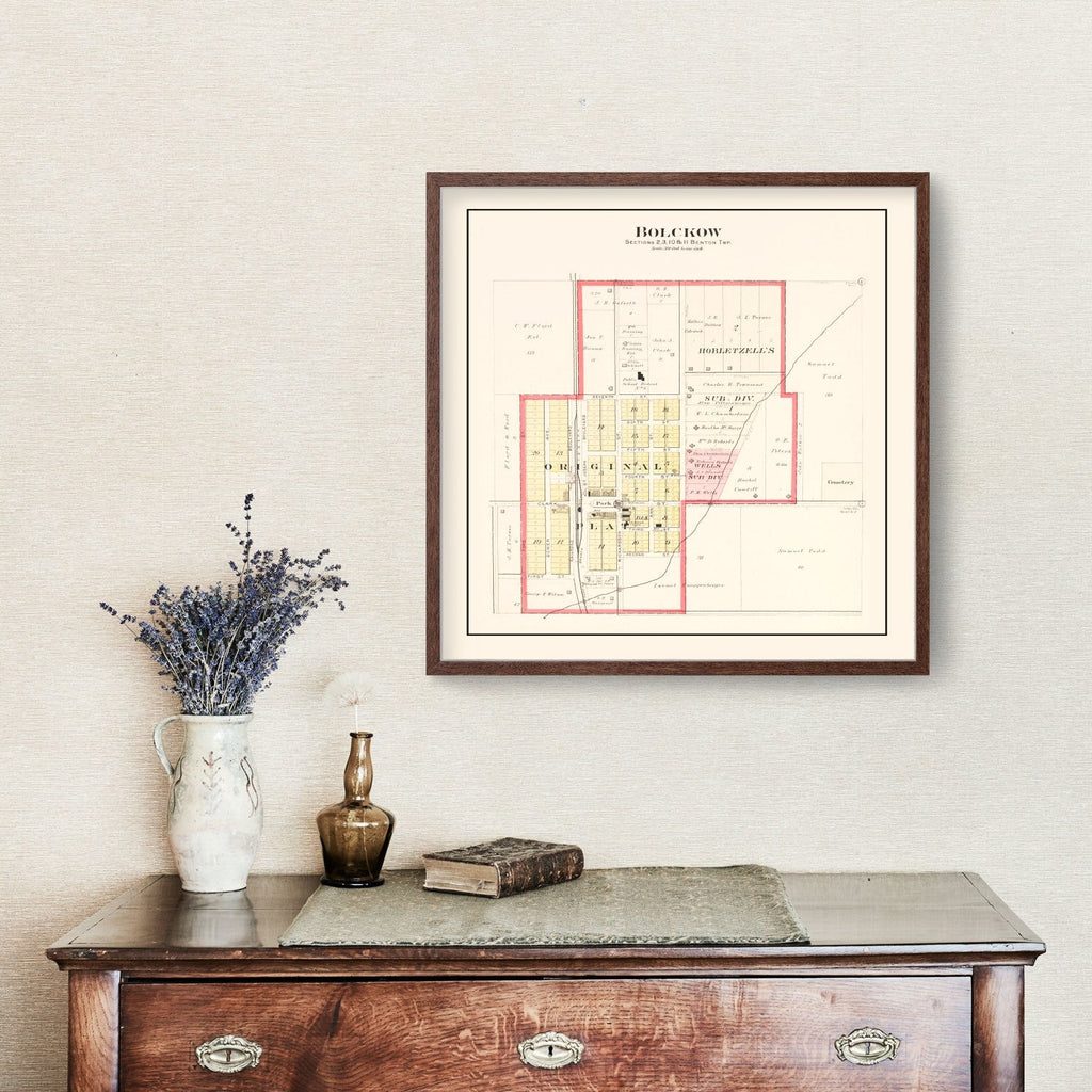 Vintage Map of Bolckow, Missouri 1909