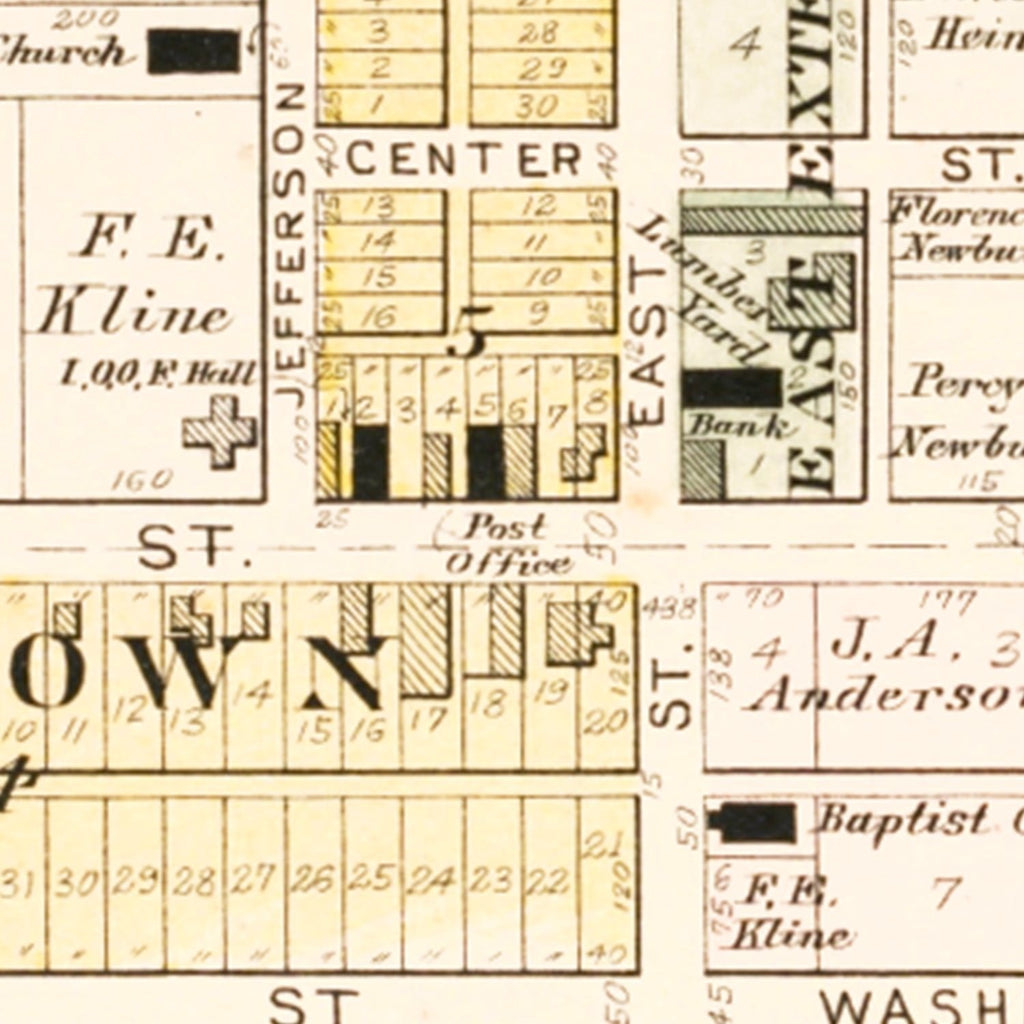 Vintage Map of Cosby, Missouri 1909