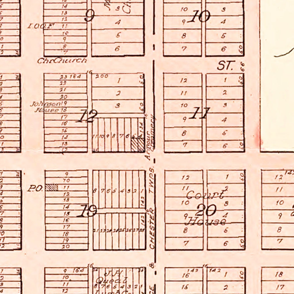 Vintage Map of Armour, South Dakota 1909