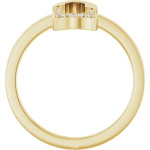 Accented Paperclip-Style Ring