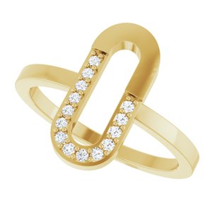 Accented Paperclip-Style Ring