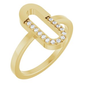 Accented Paperclip-Style Ring