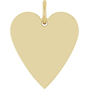 Engravable Heart Necklace or Pendant