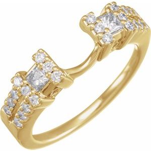 14K Yellow 1/2 CTW Natural Diamond Ring Enhancer