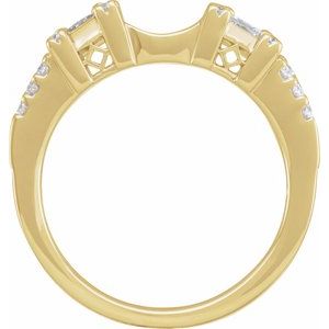 14K Yellow 1/2 CTW Natural Diamond Ring Enhancer