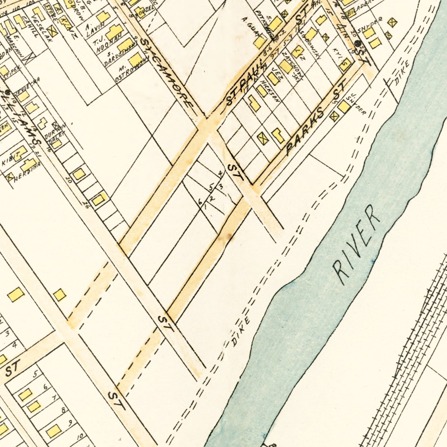 Vintage Map of Westfield, Massachusetts 1912