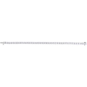 Sterling Silver 12 CTW Lab-Grown Diamond Line 7" Bracelet – image 3