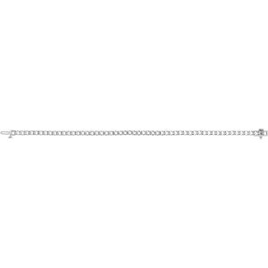 14K White Gold 3.5 mm Round Line 7" Bracelet Mounting – image 3
