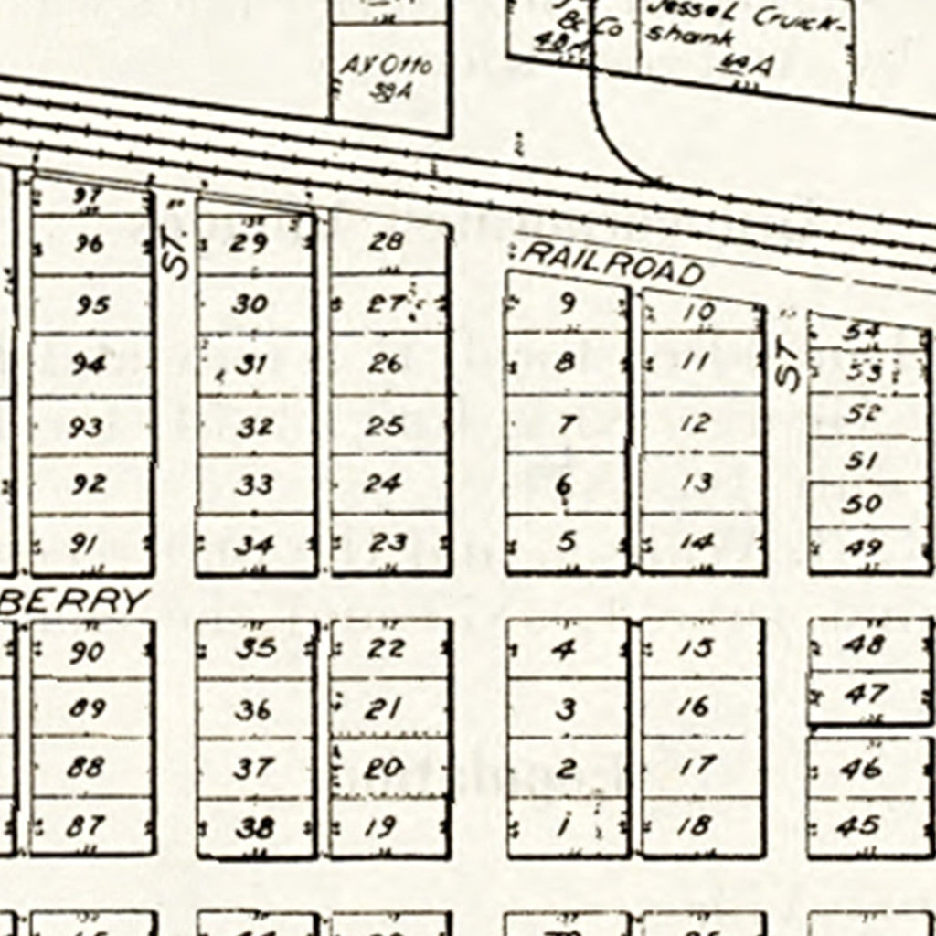 Vintage Map of Hoytville, Ohio 1912