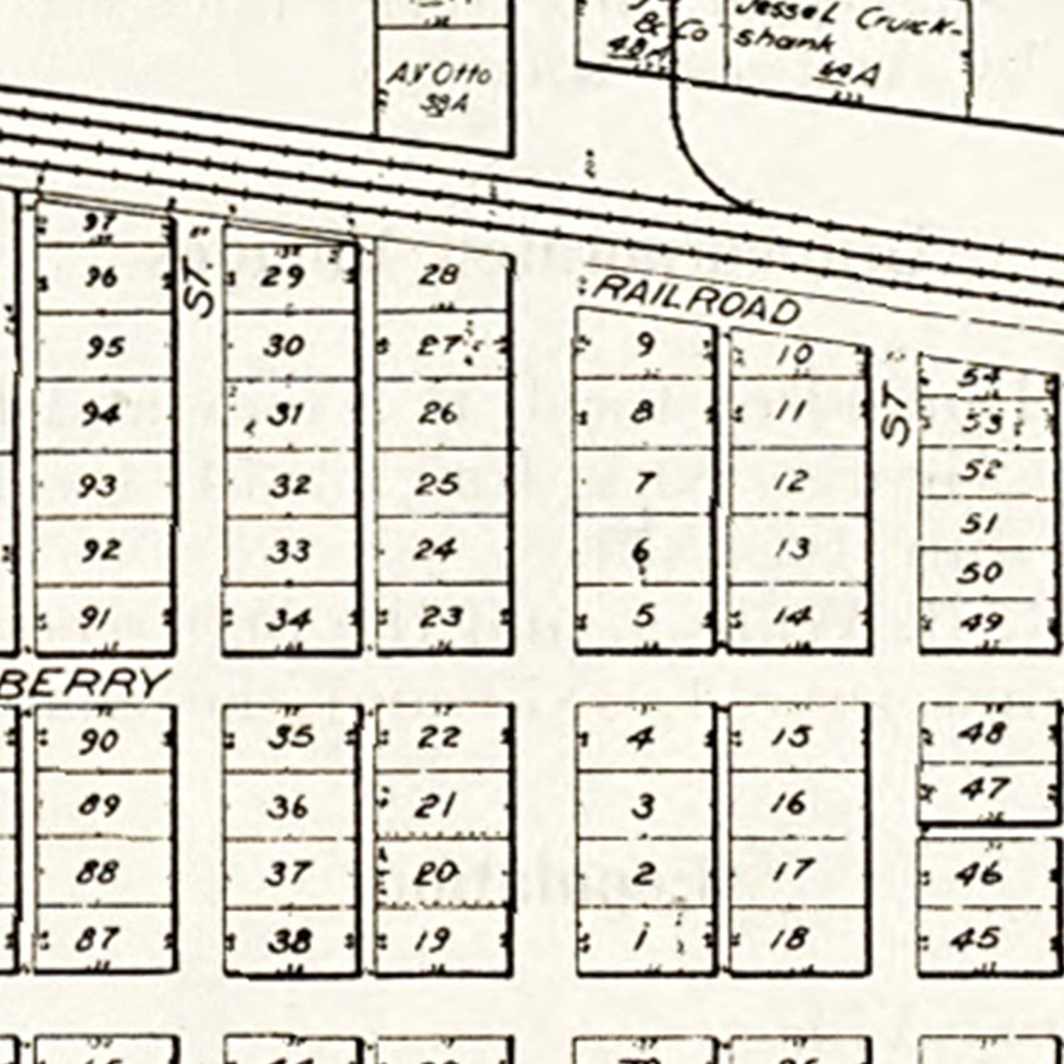 Vintage Map of Hoytville, Ohio 1912