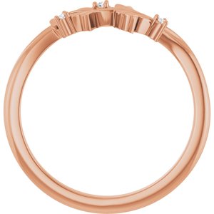 14K Rose Gold .015 CTW Natural Diamond Floral Ring