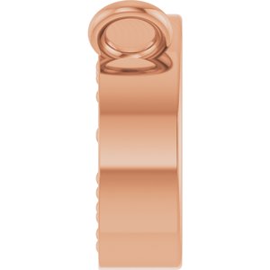 14K Rose Gold 1/10 CTW Lab-Grown Diamond Paperclip-Style Necklace Center