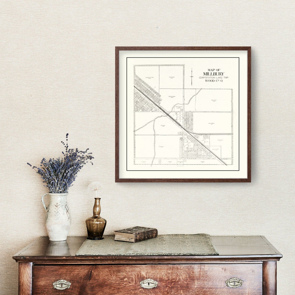 Vintage Map of Millbury, Ohio 1912