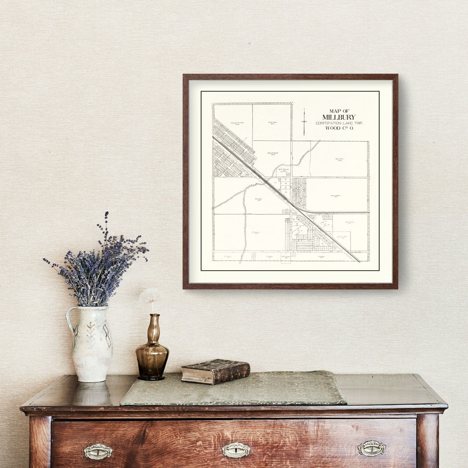 Vintage Map of Millbury, Ohio 1912