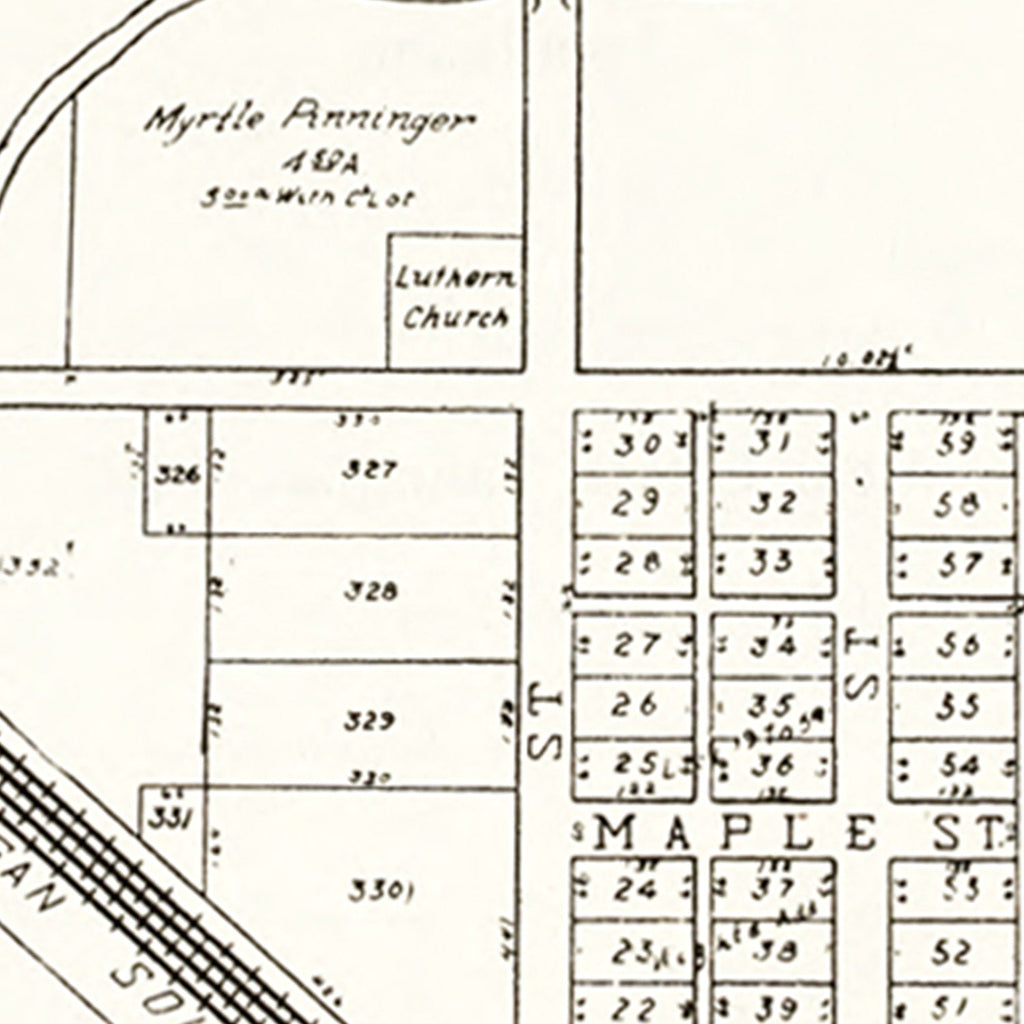 Vintage Map of Millbury, Ohio 1912