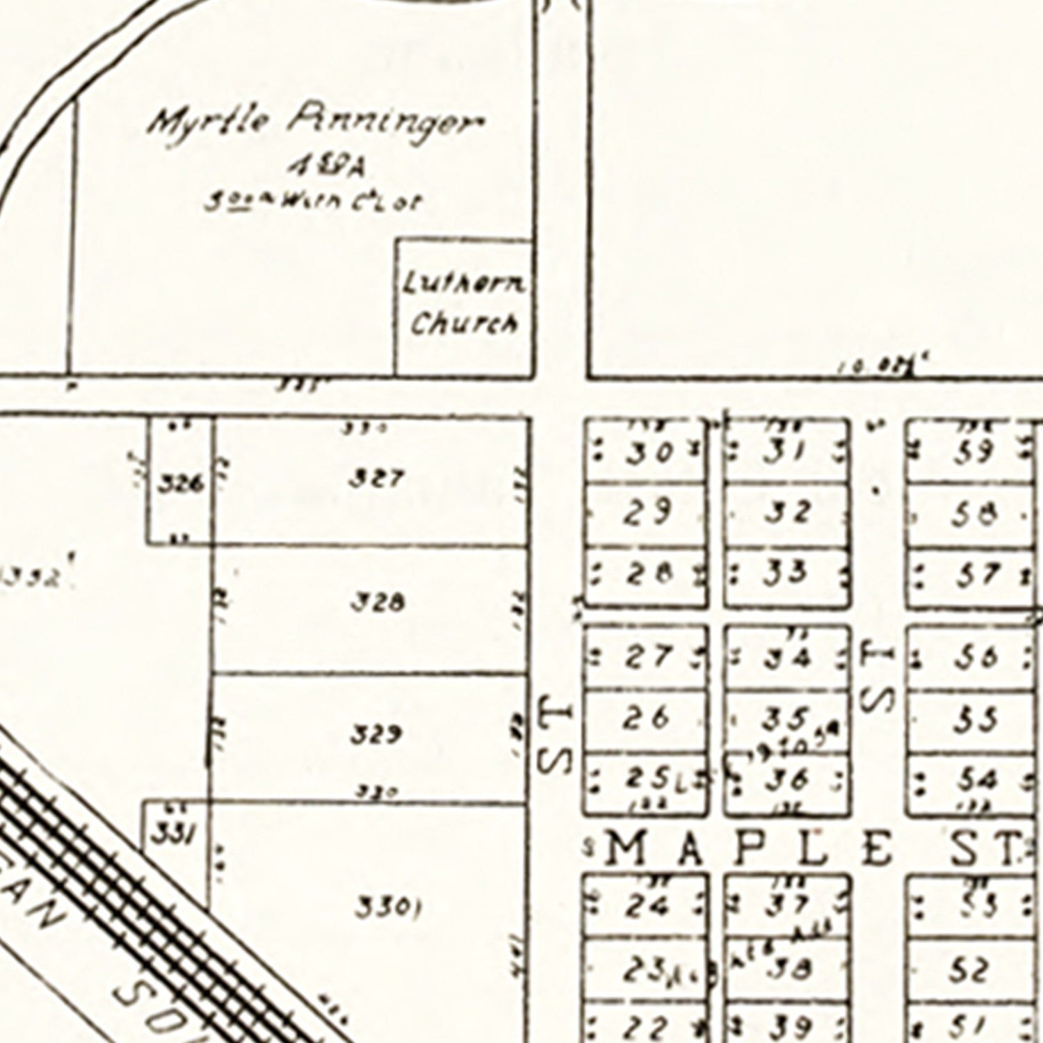 Vintage Map of Millbury, Ohio 1912