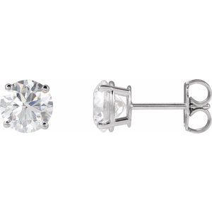 Platinum 1/3 CTW Natural Diamond Earrings – image 4