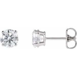 14K White Gold 1 1/4 CTW Lab-Grown Diamond Earrings