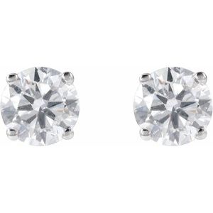 14K White Gold 1 1/4 CTW Lab-Grown Diamond Earrings – image 2