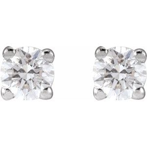 14K White Gold 1/8 CTW Lab-Grown Diamond Earrings – image 2
