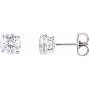 14K White Gold 1 1/2 CTW Natural Diamond Earrings