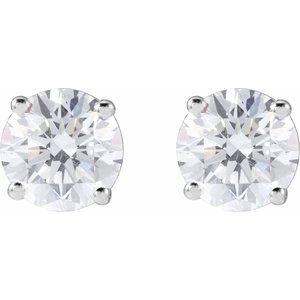 Sterling Silver 2 CTW Lab-Grown Diamond Earrings – image 2