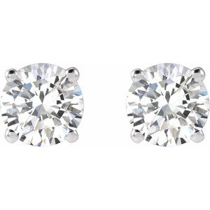 14K White Gold 1 CTW Natural Diamond Earrings – image 2