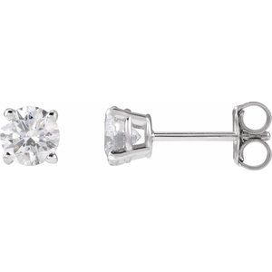 14K White Gold 5/8 CTW Lab-Grown Diamond Stud Earrings
