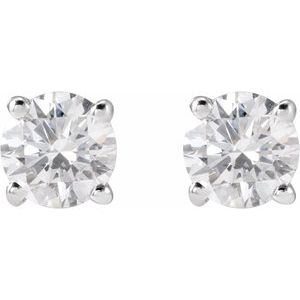 14K White Gold 5/8 CTW Lab-Grown Diamond Stud Earrings – image 2