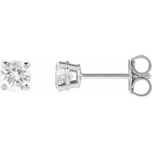 14K White Gold 1/2 CTW Lab-Grown Diamond Earrings