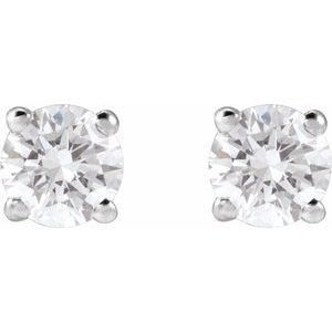 14K White Gold 1/2 CTW Lab-Grown Diamond Earrings – image 2