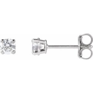 14K White 1/3 CTW Lab-Grown Diamond Earrings