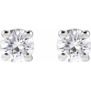14K White Gold 1/3 CTW Lab-Grown Diamond Earrings – image 2