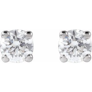 14K White Gold 1/4 CTW Lab-Grown Diamond Earrings – image 2