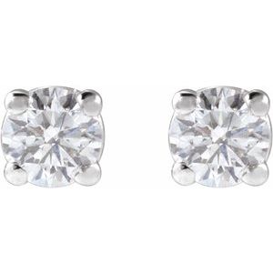 14K White 1/5 CTW Lab-Grown Diamond Earrings