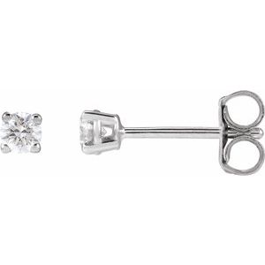 14K White 1/5 CTW Lab-Grown Diamond Earrings
