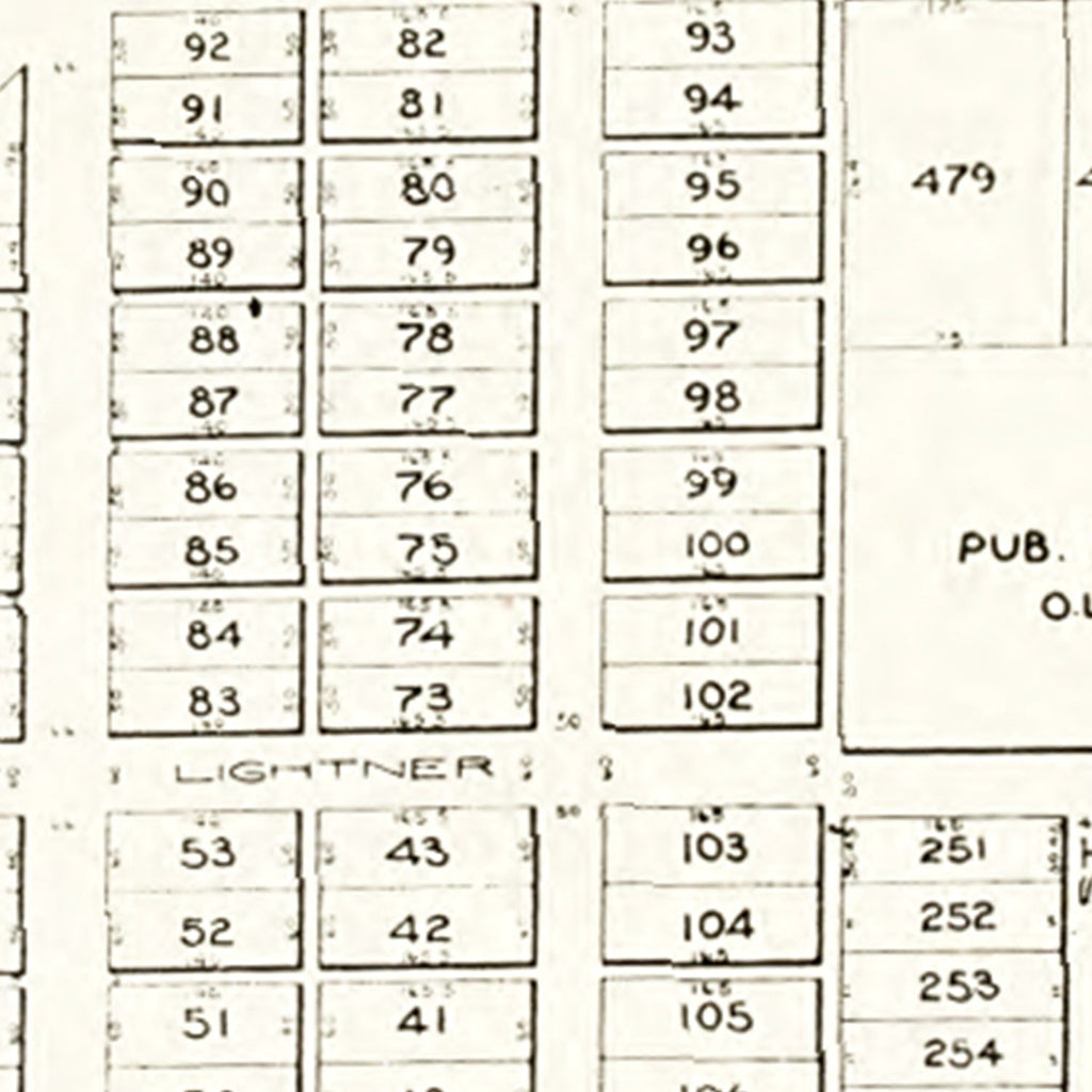 Vintage Map of Bradner, Ohio 1912
