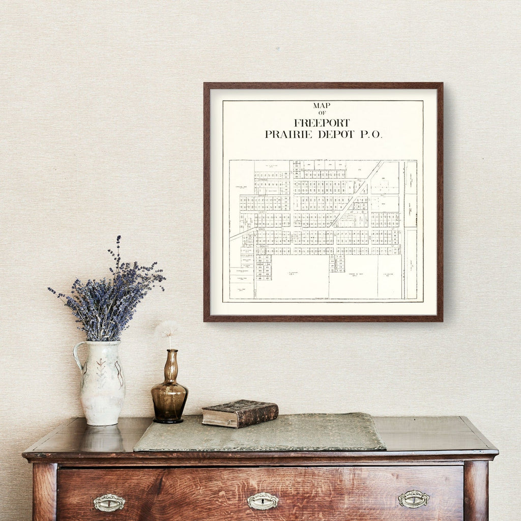 Vintage Map of Freeport, Ohio 1912