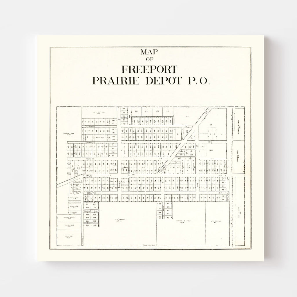 Vintage Map of Freeport, Ohio 1912