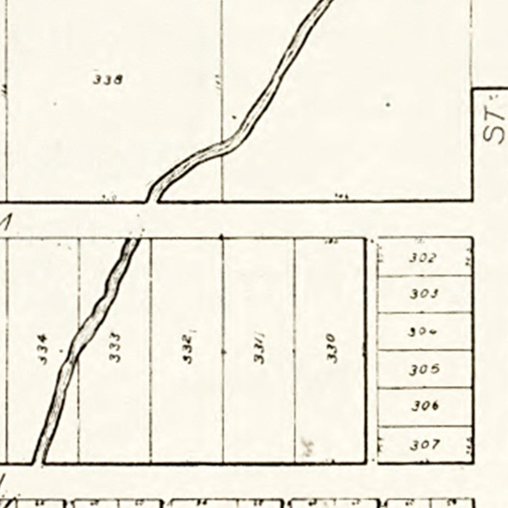 Vintage Map of Rising Sun, Ohio 1912