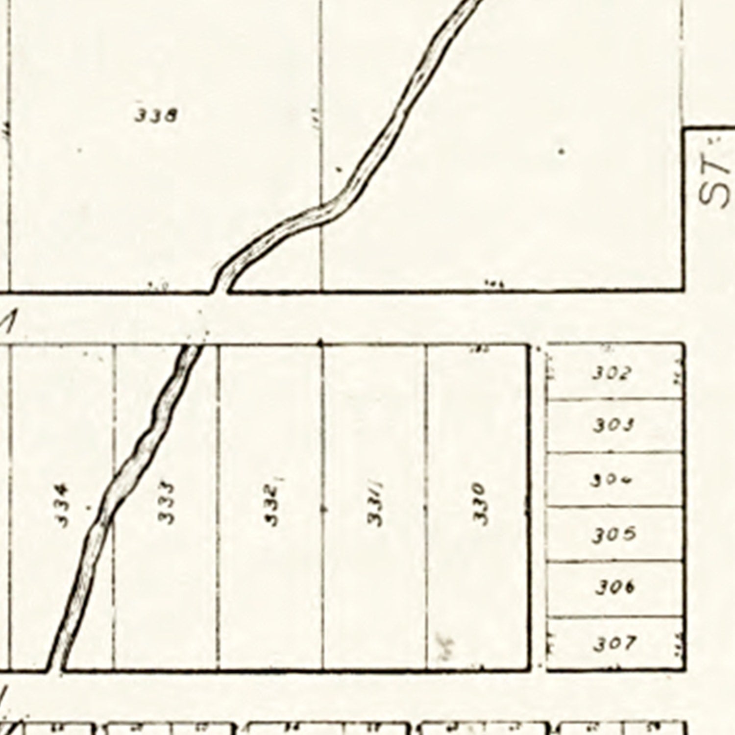 Vintage Map of Rising Sun, Ohio 1912